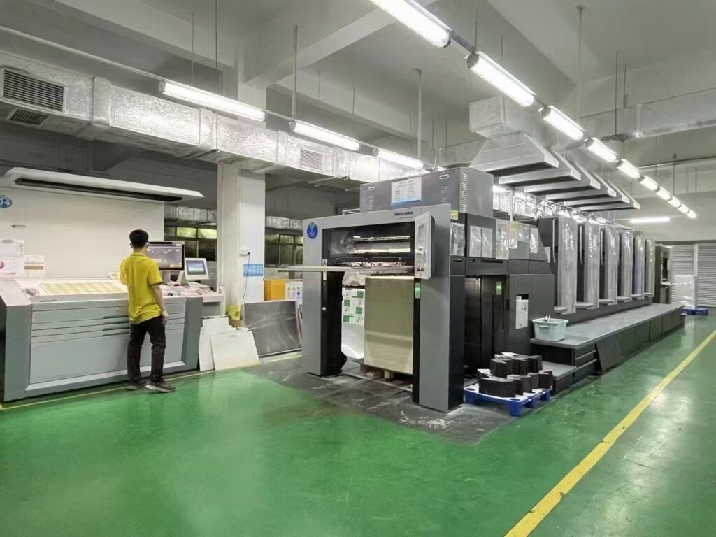 Heidelberg CX-104 6C offset press for packaging printing, 6 printing units for CMYK plus 2 spot colors, installed at Color Creative China factory