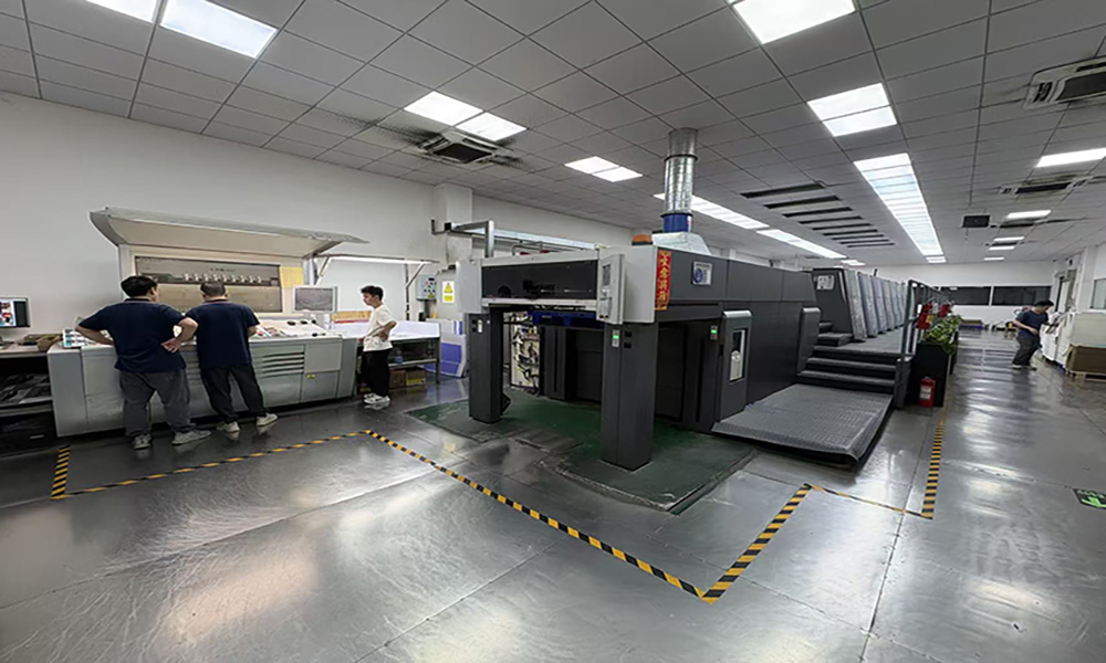 Heidelberg Speedmaster XL105 8+L UV offset press for premium packaging printing, 8 printing units plus inline coater, installed at Color Creative Packaging China factory