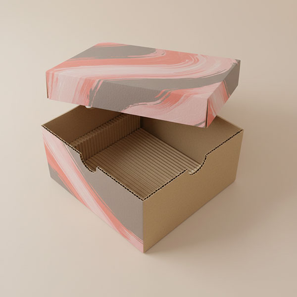 Custom corrugated shipping box with logo – sturdy e-commerce packaging from Color Creative Packaging